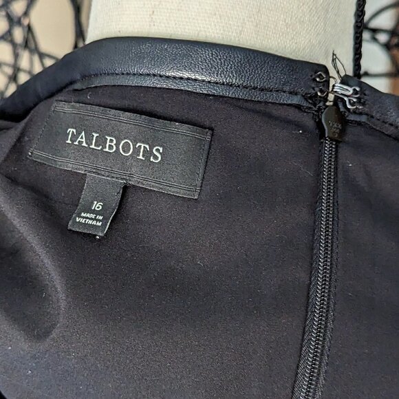 Talbots size 16 black white houndstooth straight skirt - Picture 8 of 10